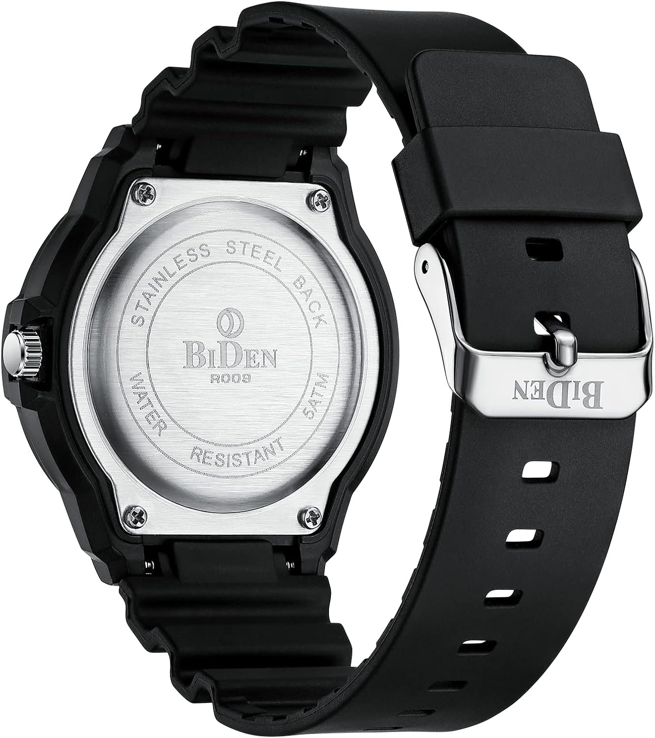 HANPOSH Montre Homme Montres Bracelets Etanche Design Analogique Lumineuses Acier Inoxydable Cadran Calendrie Fashion – Image 2