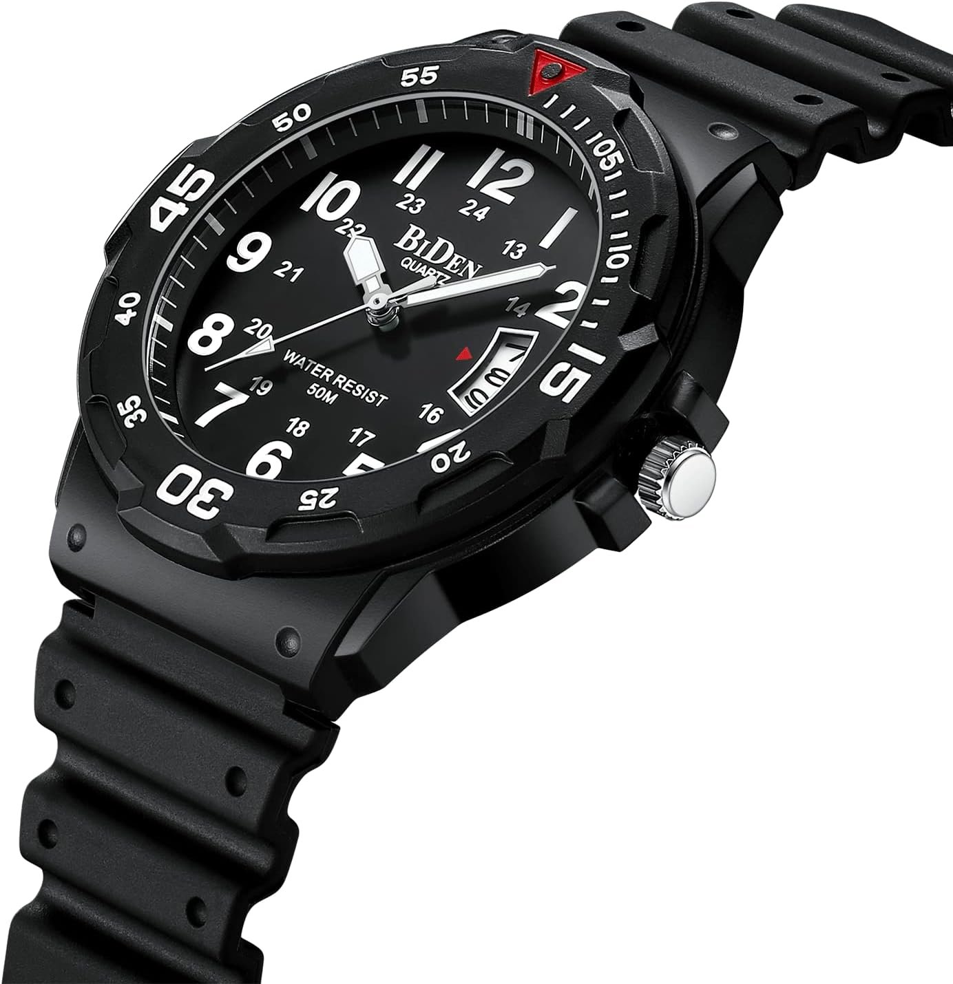 HANPOSH Montre Homme Montres Bracelets Etanche Design Analogique Lumineuses Acier Inoxydable Cadran Calendrie Fashion – Image 3