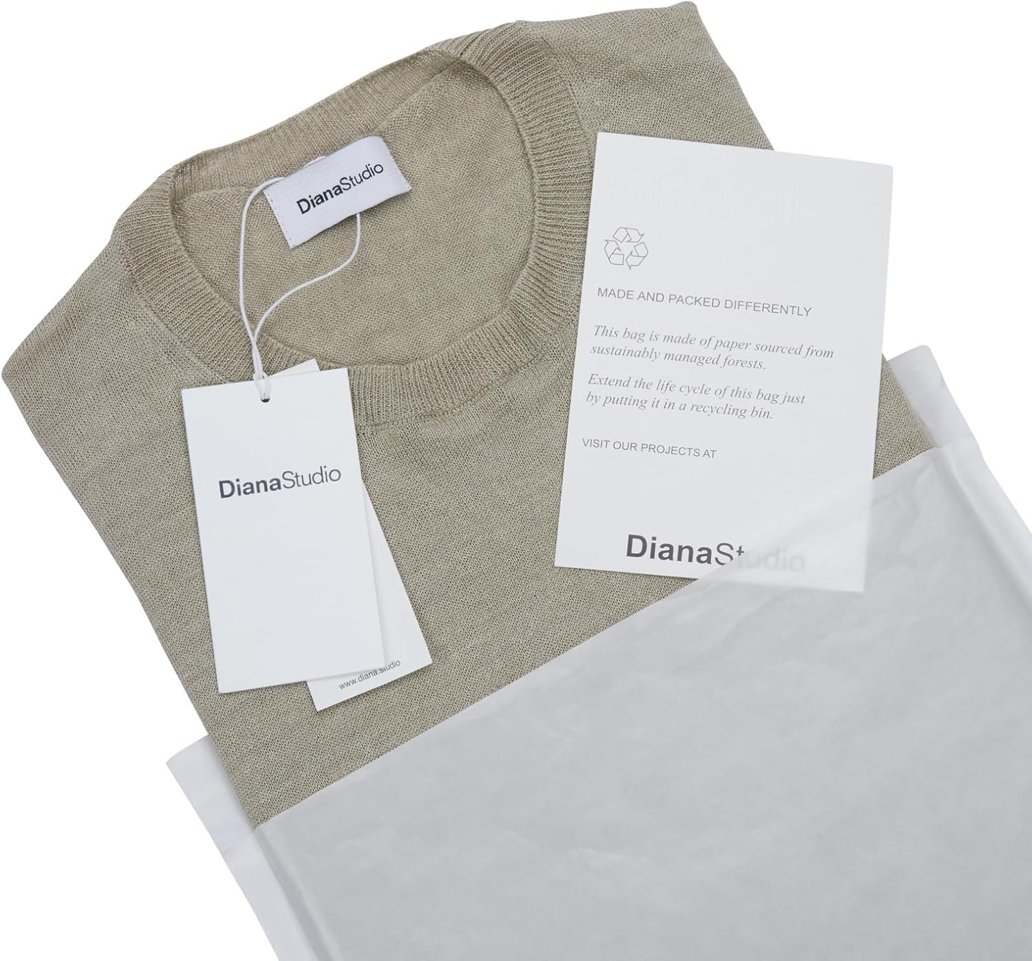 Diana Studio T-Shirt en 100% Lin T-Shirt Homme (Lot de 1) – Image 9