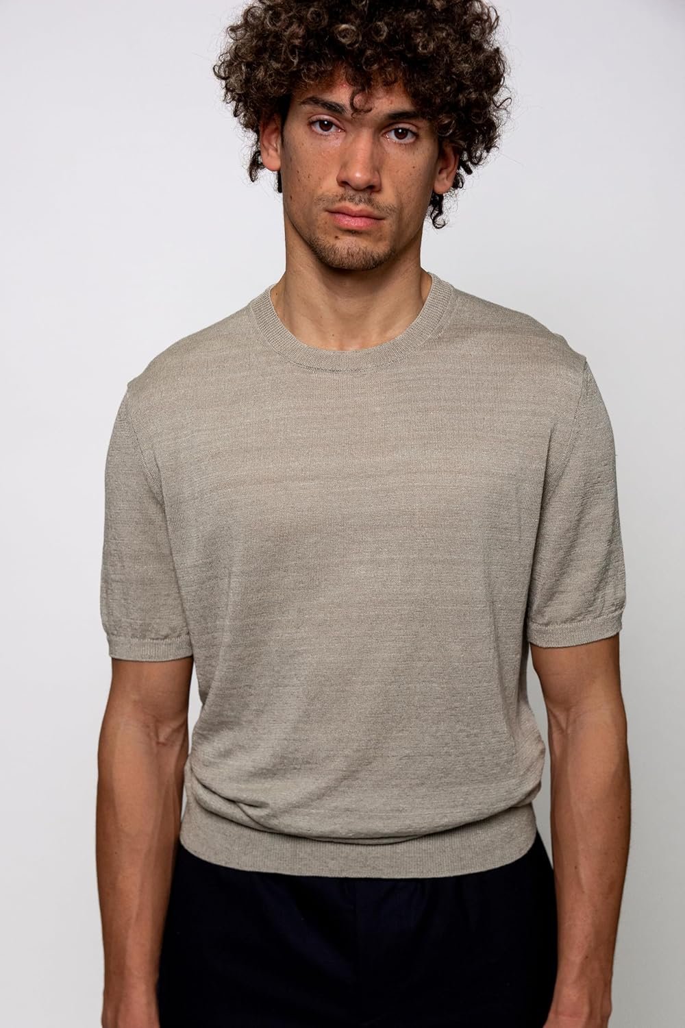 Diana Studio T-Shirt en 100% Lin T-Shirt Homme (Lot de 1) – Image 2