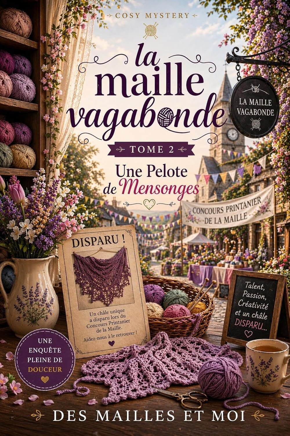 La Maille Vagabonde - Tome 2 - Une Pelote de Mensonges - Cozy Mystery: Mystère, trahison et codes secrets : un suspense haletant au cœur d’un village isolé